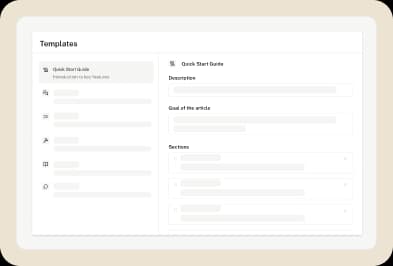Customizable templates